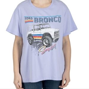 Ford Official Bronco Sunset Graphic Tshirt Purple Size Large